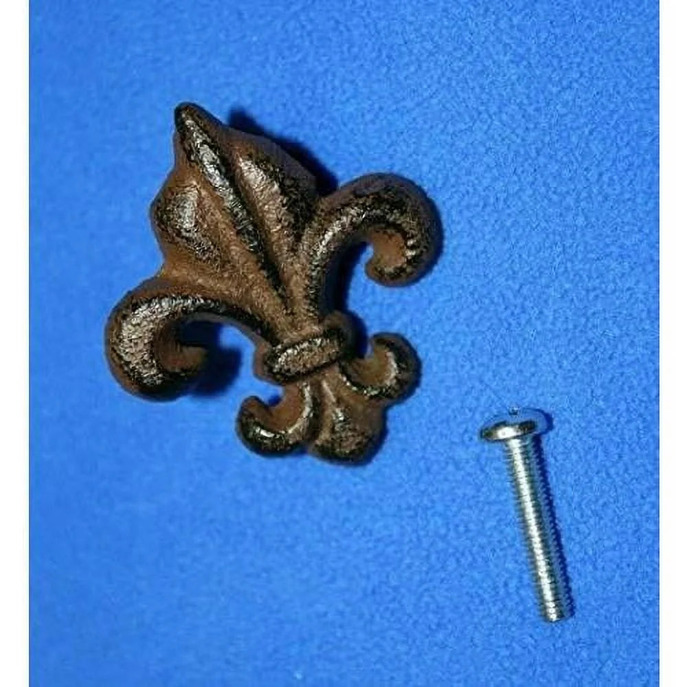 Cast Iron Fleur De Lis Cabinet Knobs, Pack Of 30, 2" M61587