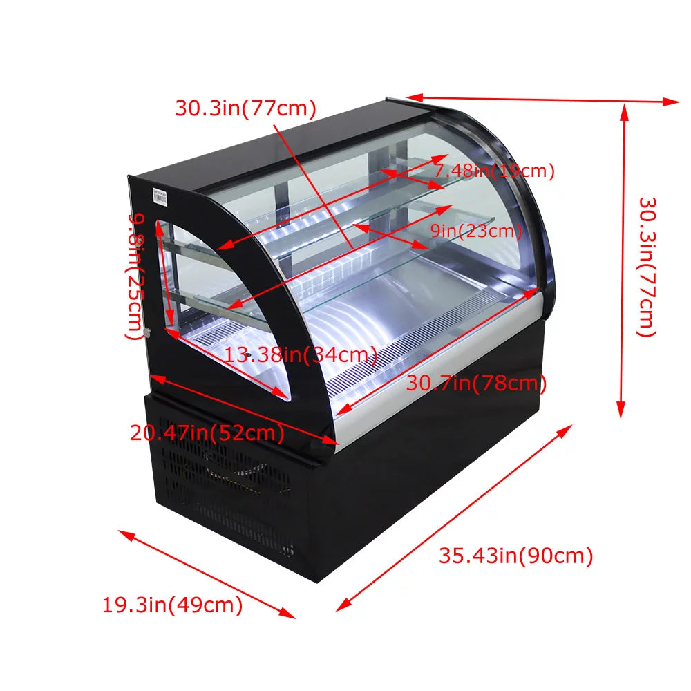 Refrigerated Cake Display Cabinet with Sliding Doors E636