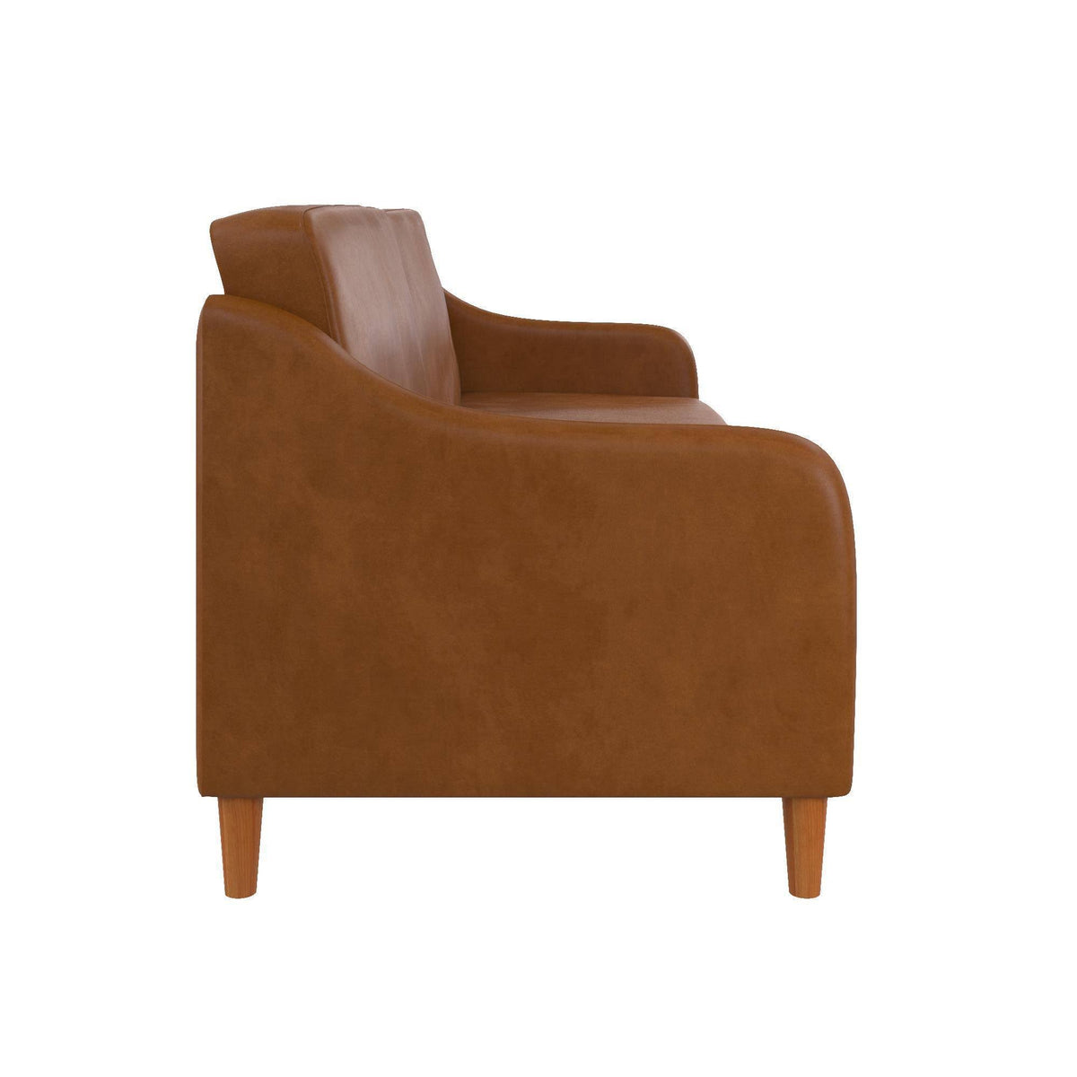 Camel Faux Leather Futon A1525