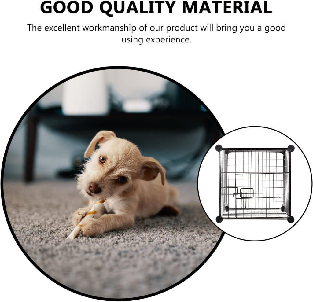 Black Foldable Metal Pet Exercise Playpen T53506
