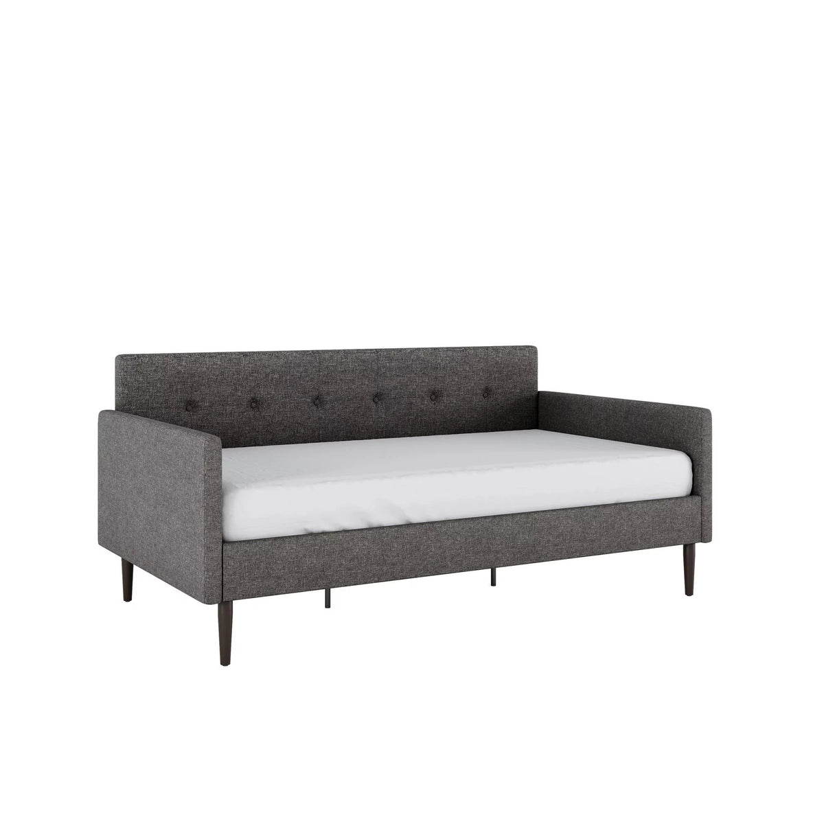 Gray Linen Twin Size Upholstered Daybed W192
