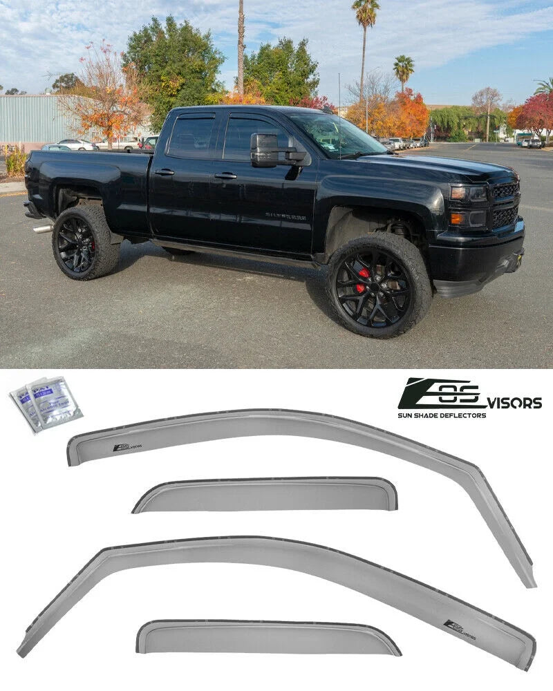 Smoke Tinted In-Channel Window Deflectors Rain Guards Z993