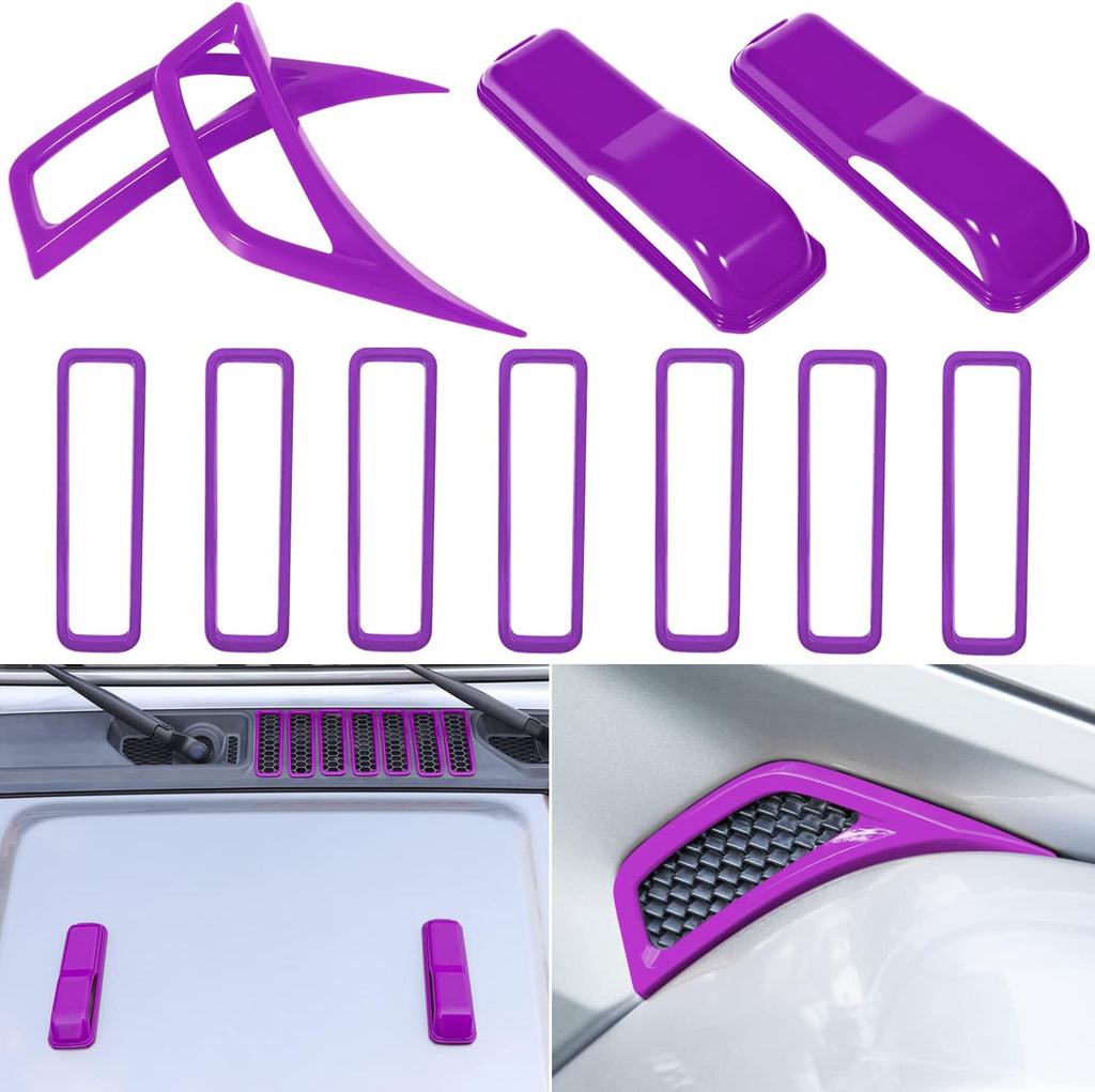 Pink ABS Hood Vent Trim Decor Pack of 2 X6225