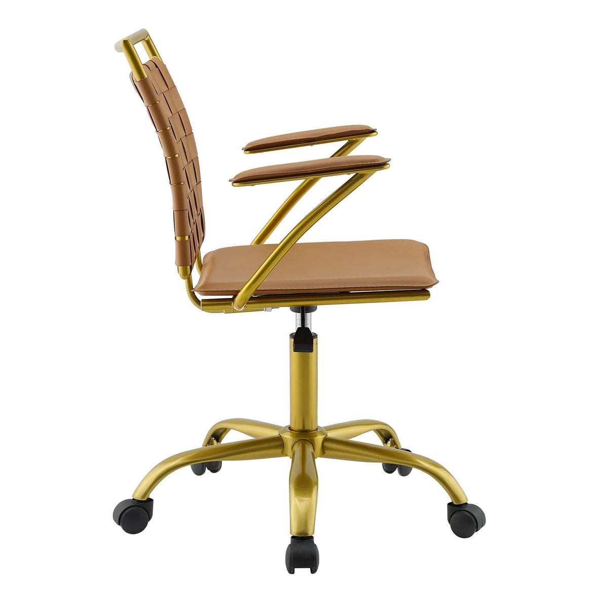 Faux Leather Office Chair in Tan N179