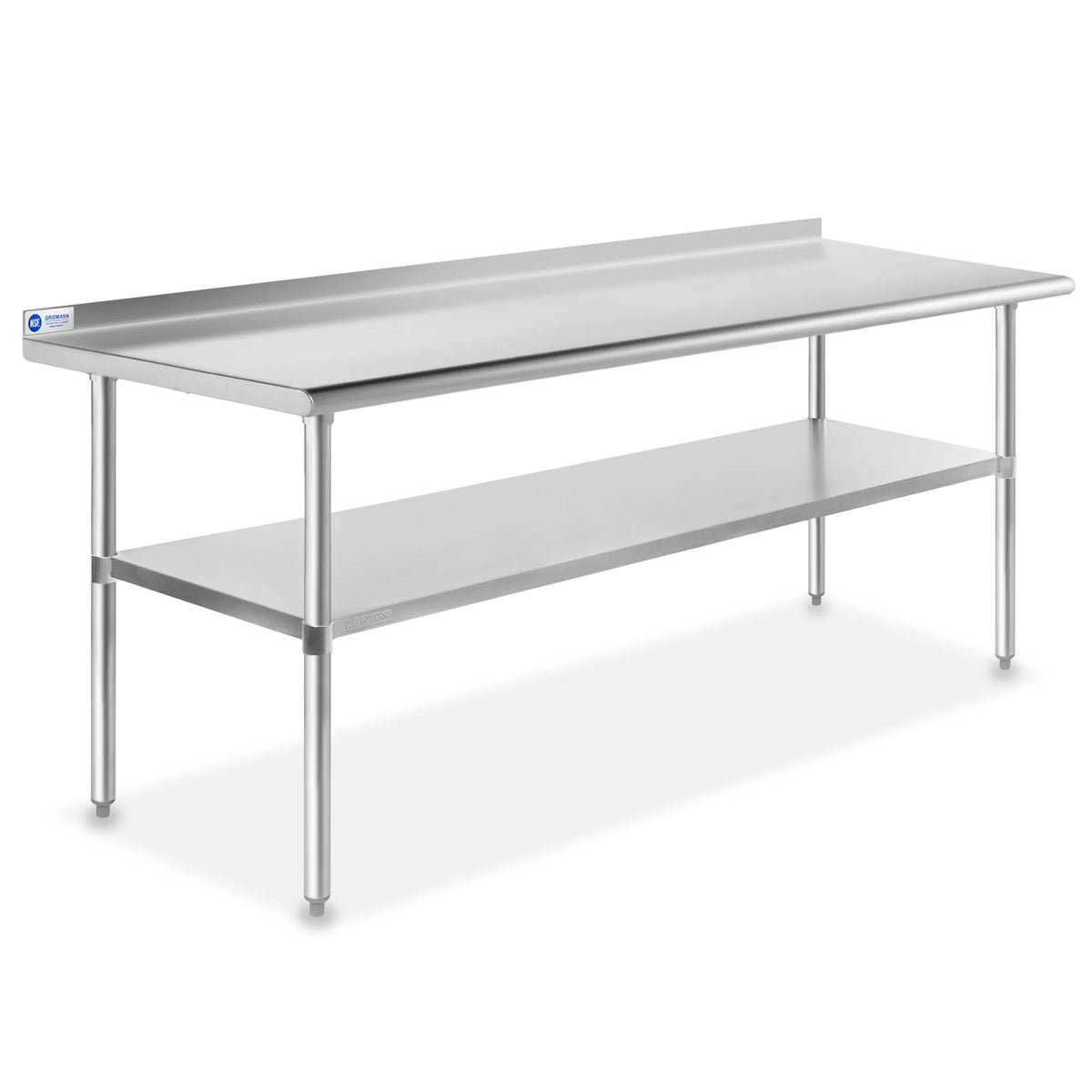 NSF Stainless-Steel Commercial Work Table with Backsplash - 30 x 72 Inches R36253