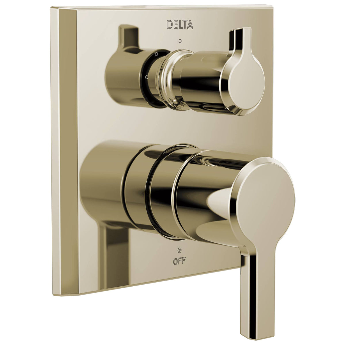2-Handle Valve Trim with 3-Setting Diverter in Polished Nickel P6423