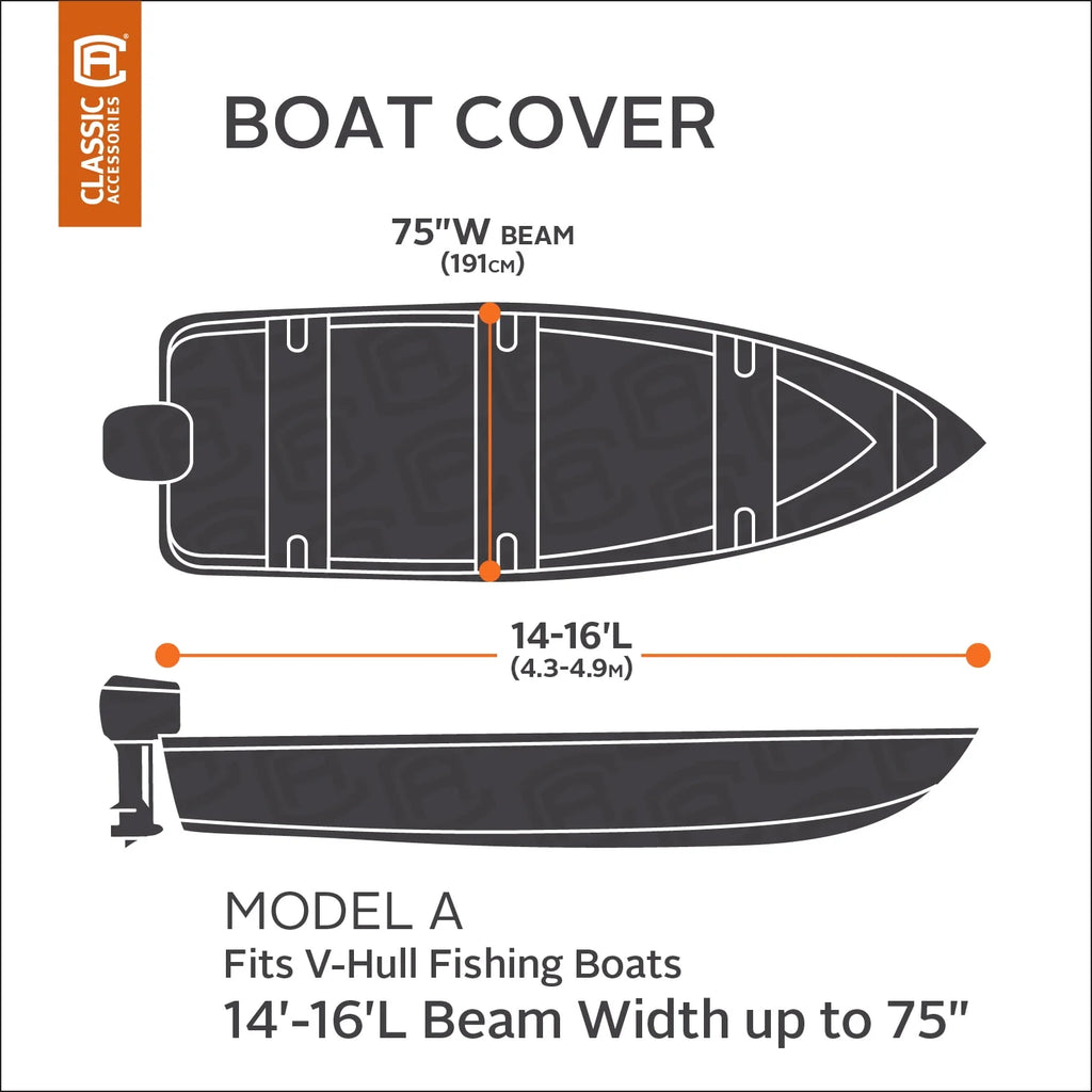 Heavy-Duty Boat Cover 12 Ft. - 14 Ft. Long x 68 In. Wide M2639