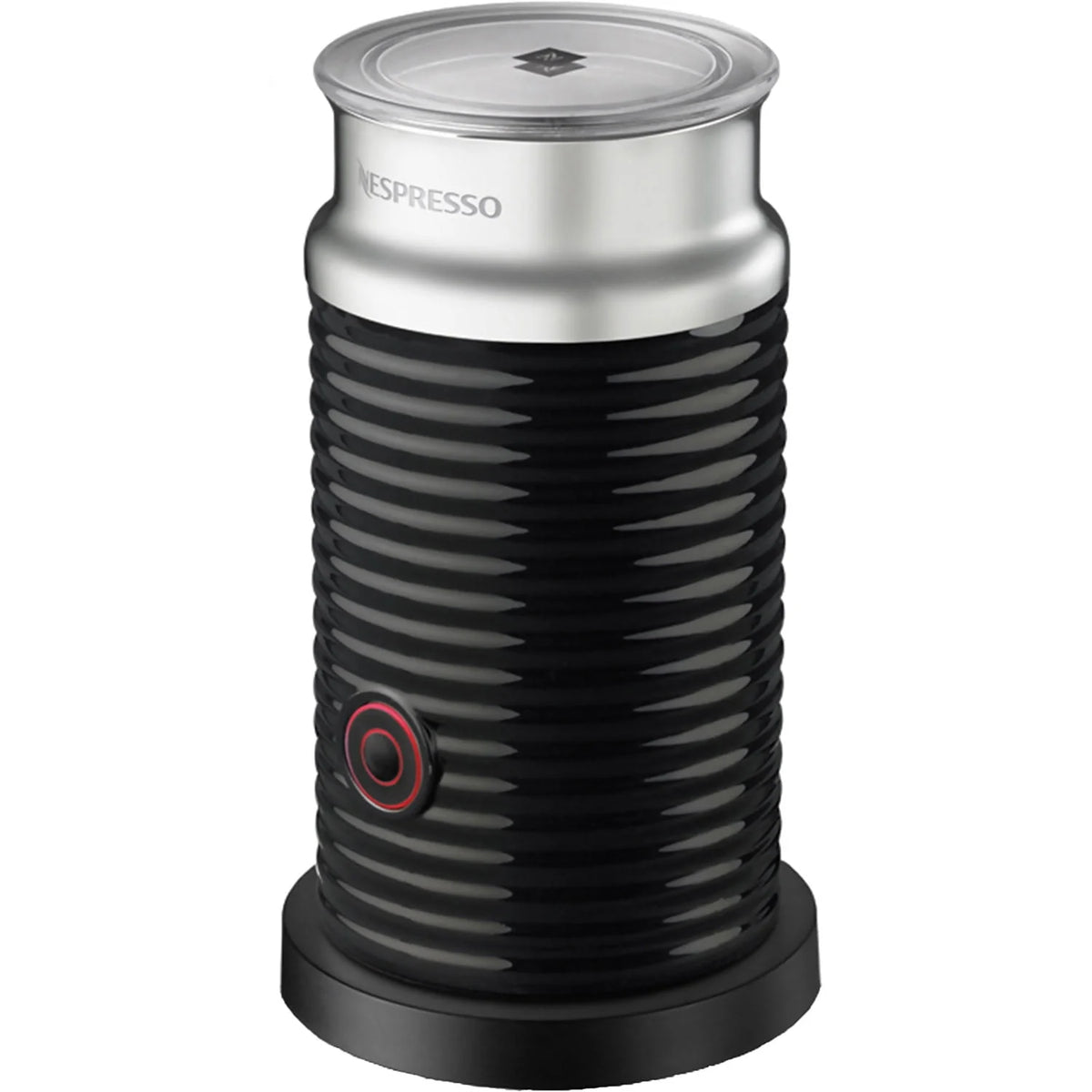 Chrome Coffee & Espresso Single-Serve Machine and Black Milk Frother E12950