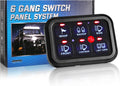 6 Gang Switch Panel Automatic Dimmable LED On-Off Car Switch Panel Button Switch Pod Touch Switch Box E404