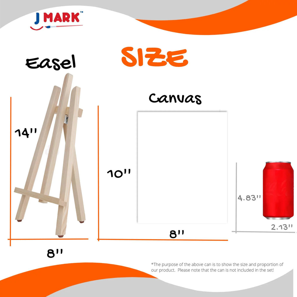 Acrylic Painting Kit with Storage Bag, Non Toxic Washable Paints, Wood Easel, Canvases, Brushes C332571
