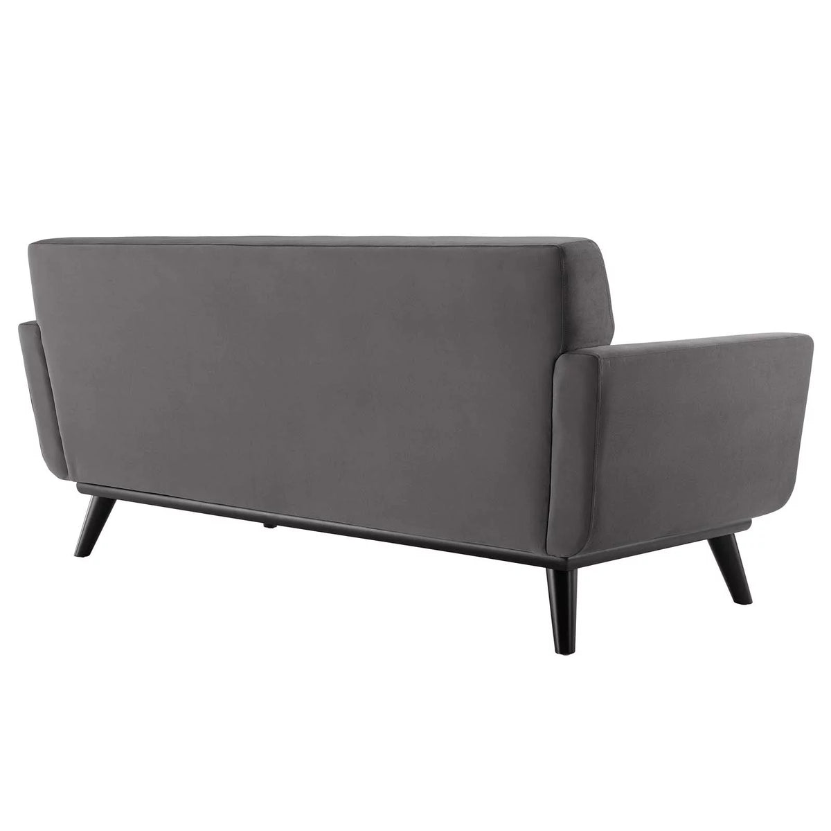 Gray Channel Tufted Performance Velvet Loveseat D379709