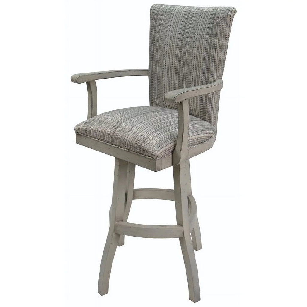 30" Swivel Solid Wood Bar Stool with Arms K758636