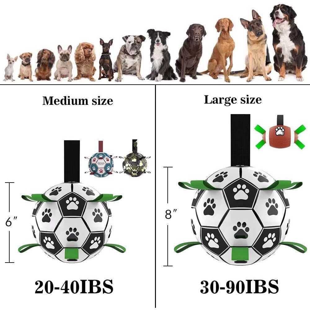 Dog Toys Soccer Ball with Straps Y4120