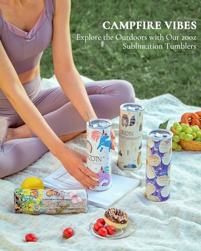 8 Pack 20 OZ Stainless Steel Insulated Sublimation Tumbler H413