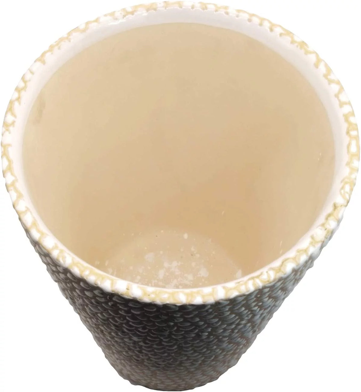 Ceramic Flower Pot Planter Vase Set of 2 8 Inch Cream S79045