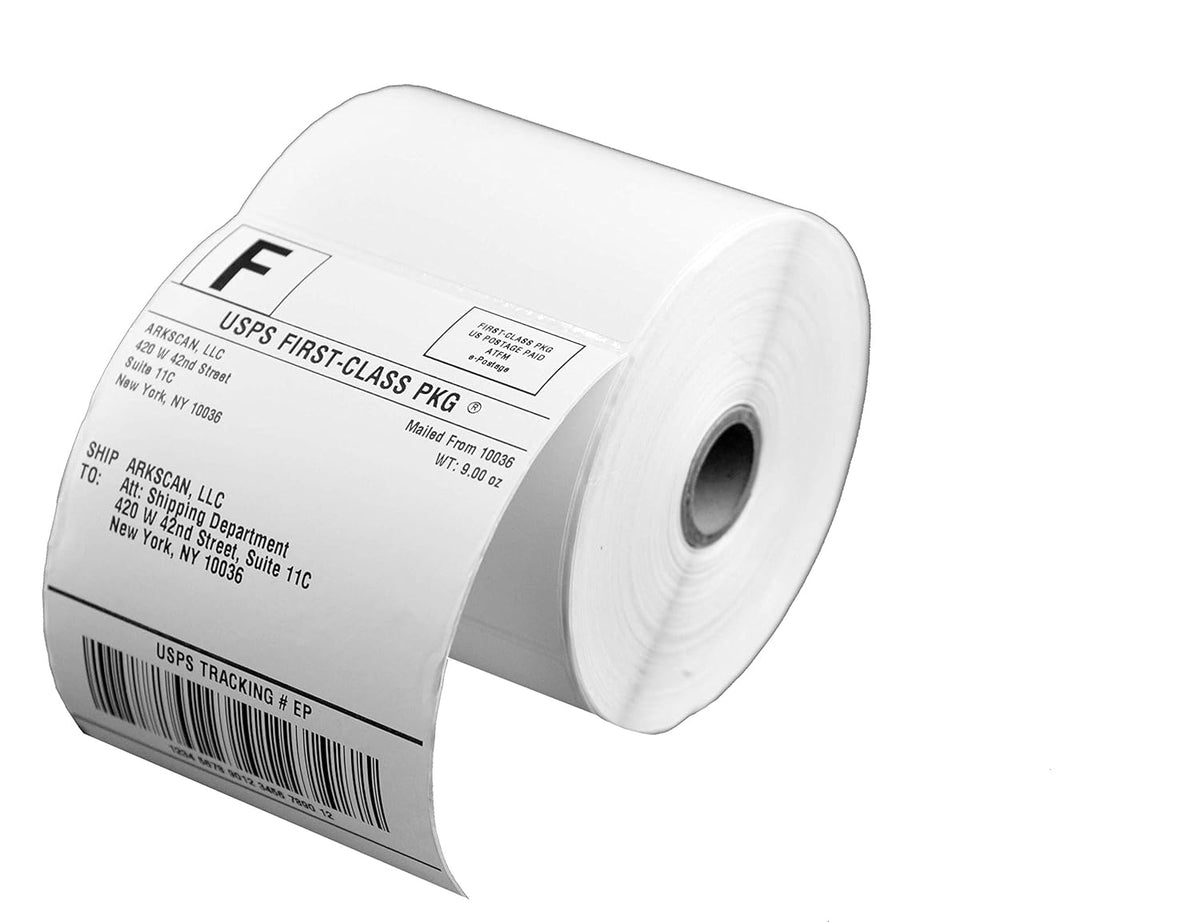 4x6 Shipping Label, Direct Thermal, White, Pack of 2 U93097