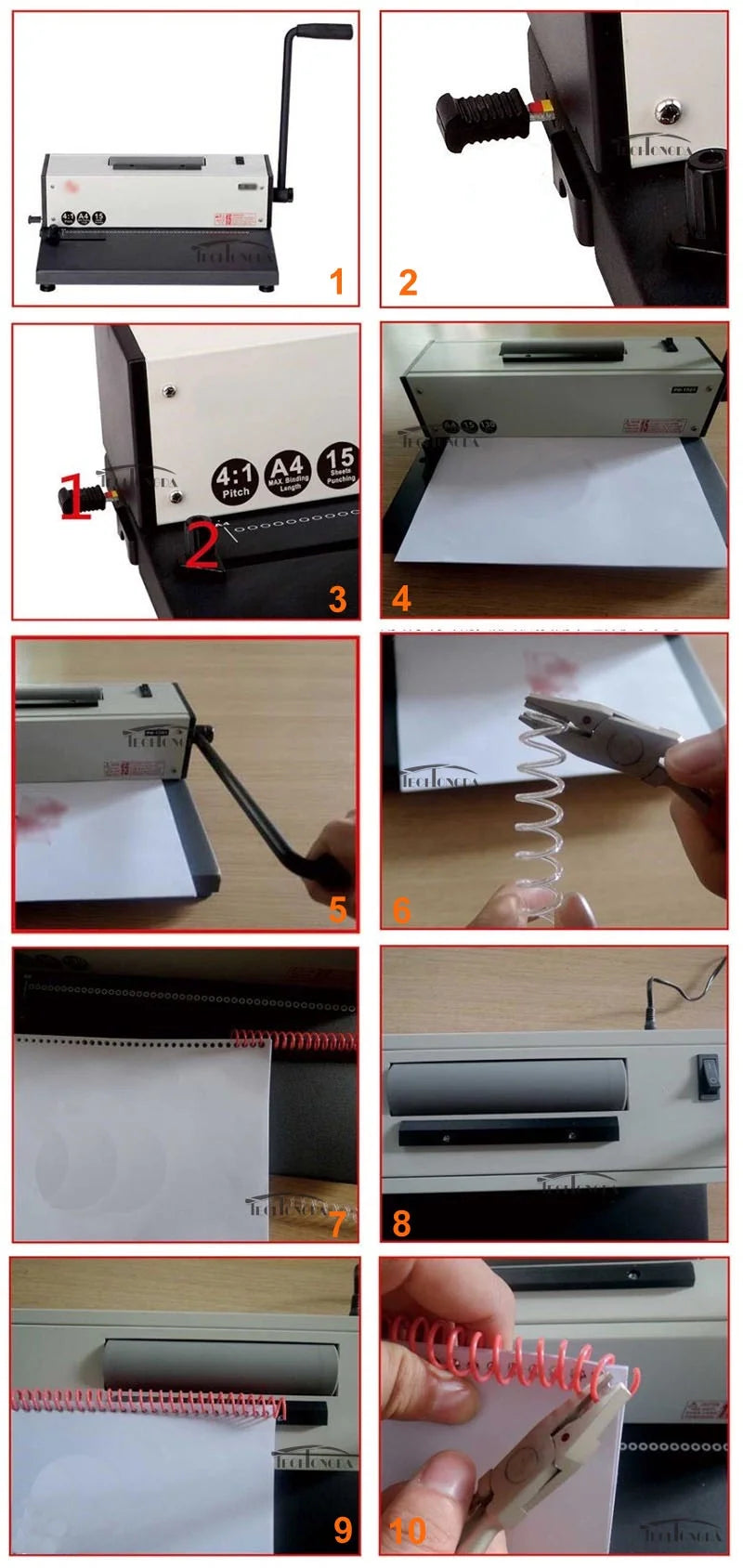 Spiral Coil Binding Machine with Spiral Cutter R1436