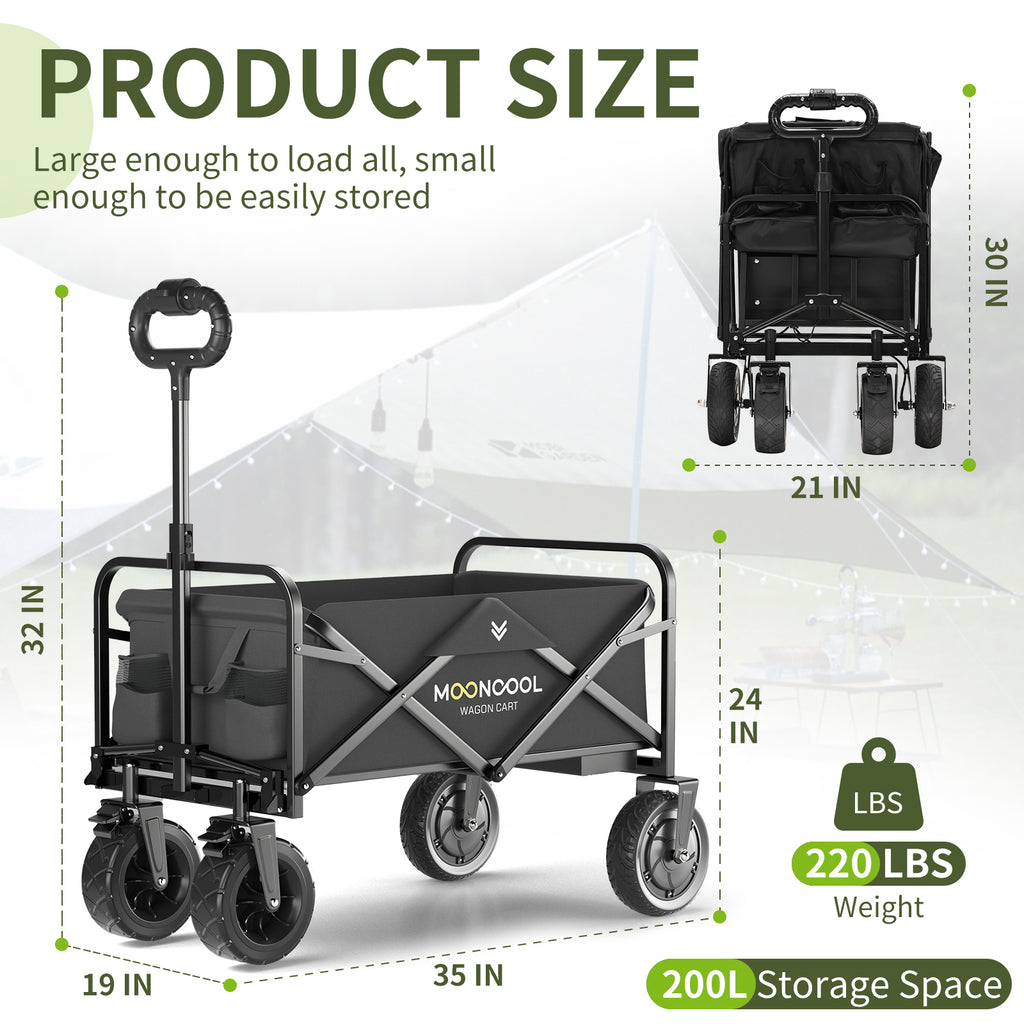 Foldable Electric Beach Cart with Side Pockets J6137
