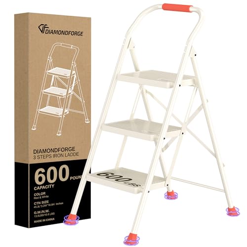 Foldable Step Ladder with Handrails 600Lbs H305