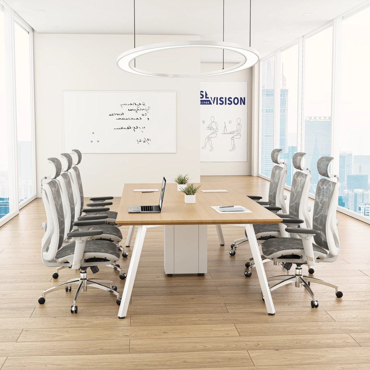 Black Ergonomic Mesh Office Chair with Headrest and Lumbar Support L201
