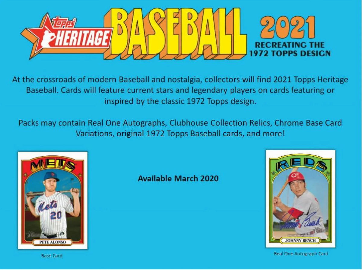 2021 MLB Baseball Trading Cards Blaster Box 72 Cards H51896