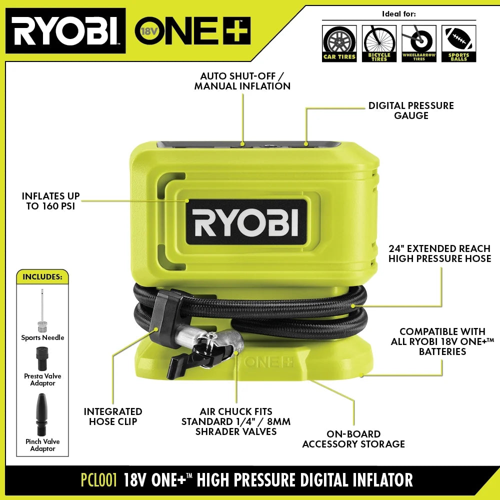 18V High Pressure Digital Inflator L78805