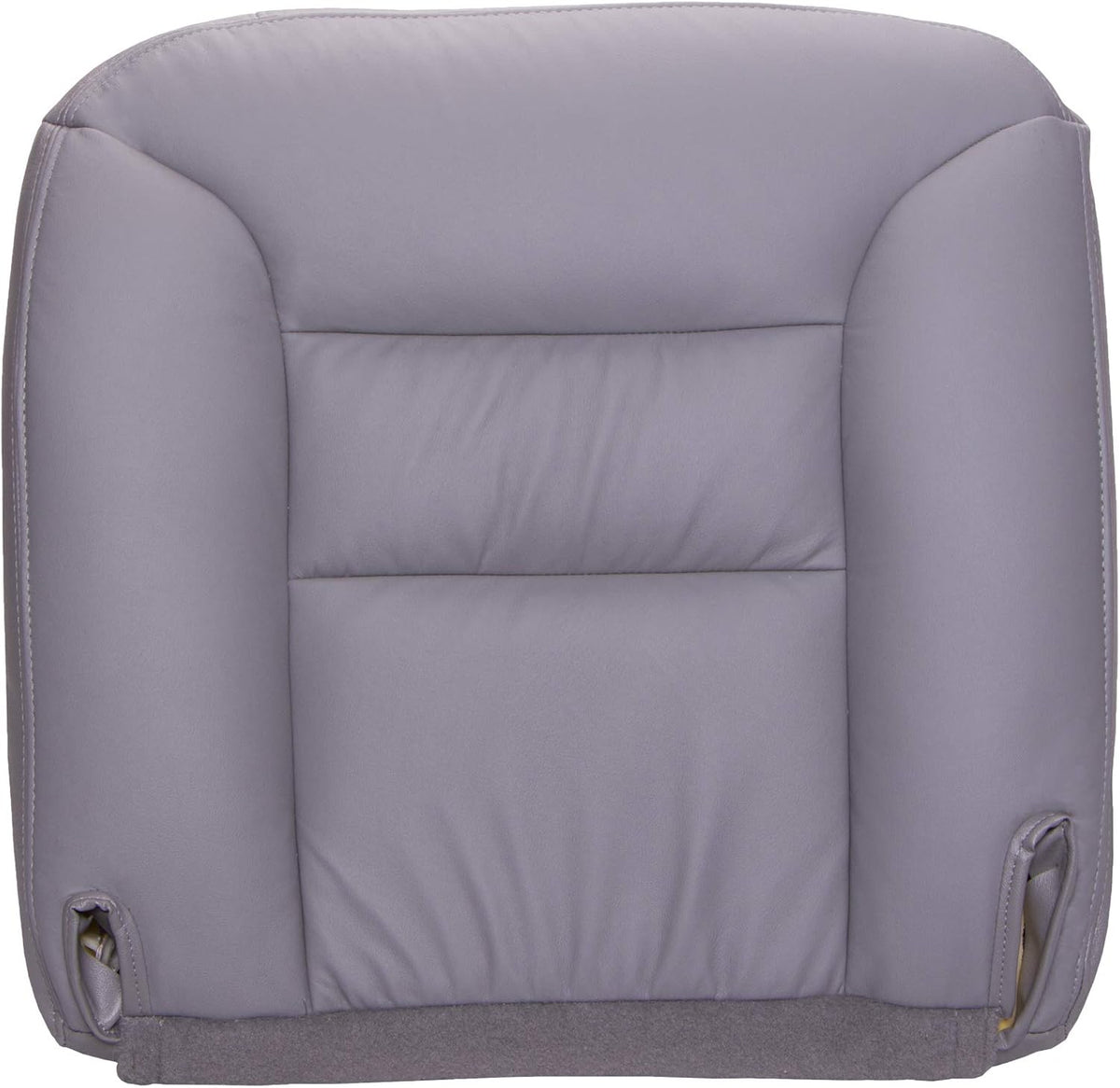 Leather Replacement Seat Cover for Bucket Seat Bottom, Medium Gray J9794