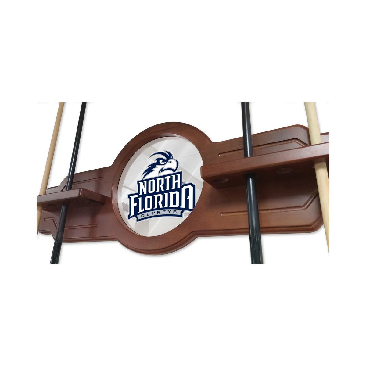 Solid Wood Cue Rack with English Tudor Finish F2600