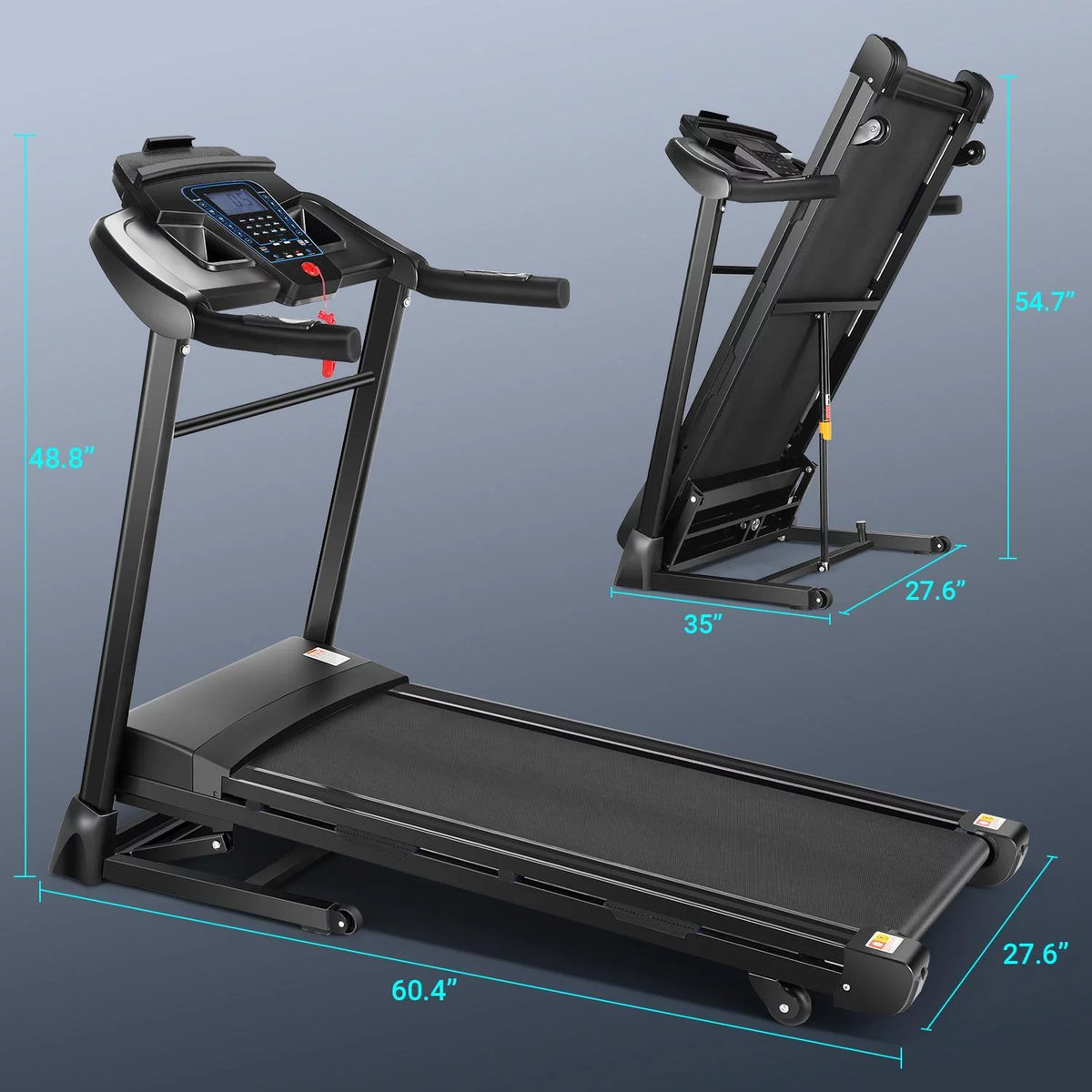 Auto Incline Treadmill with Bluetooth Speaker and LCD Display G239