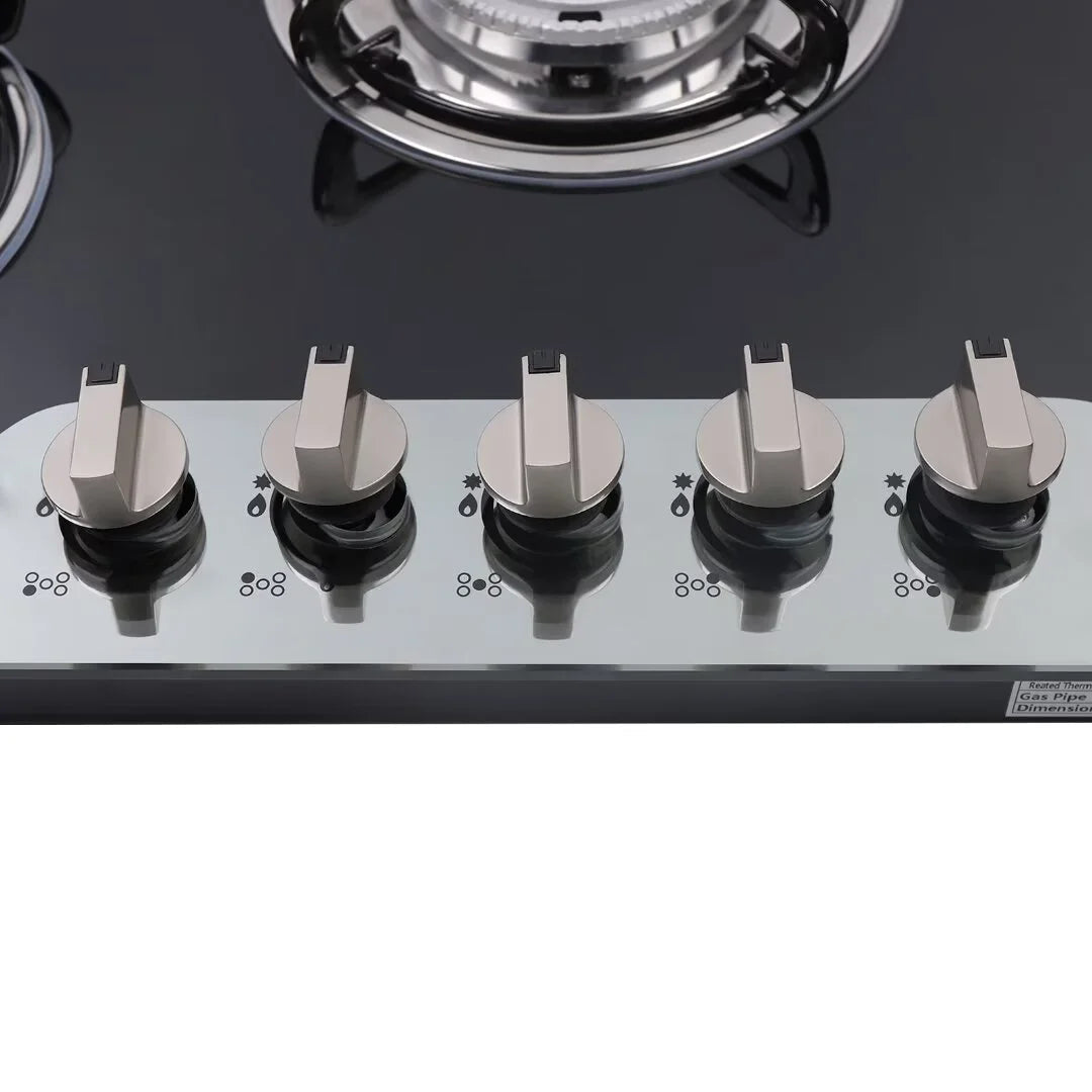 5 Burner Tempered Glass Gas Cooktop I822