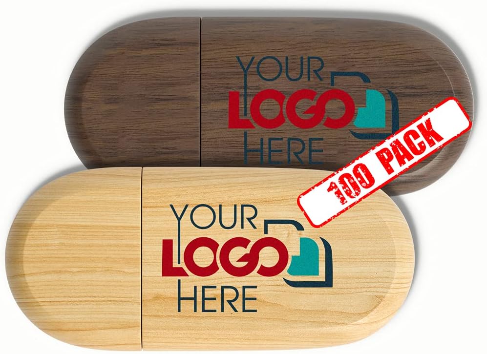 Custom Wood USB Flash Drive 8GB 100 Pack Q13838