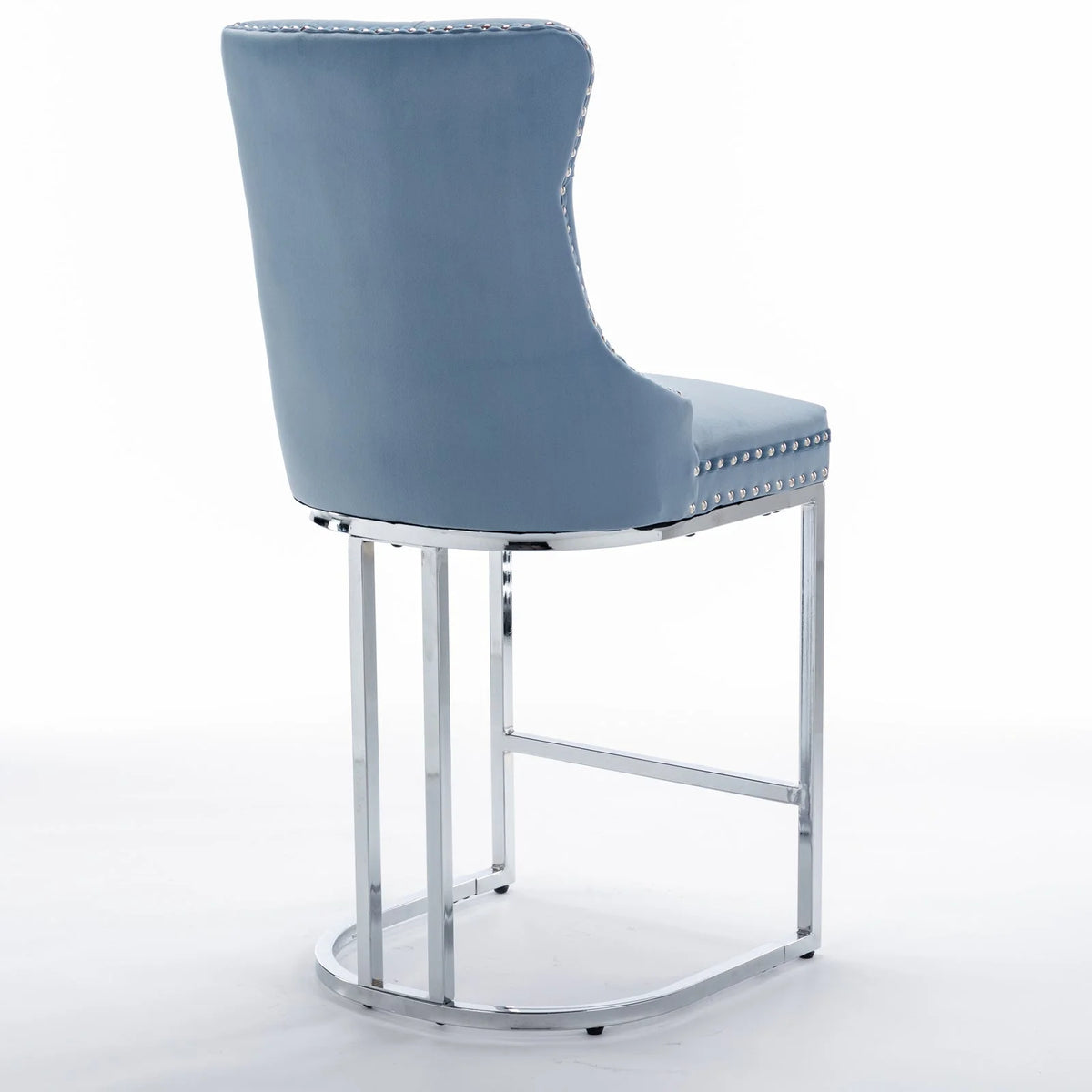 Light Blue Counter Height Bar Stools Set of 2 K608