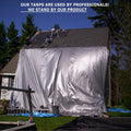 Gray 16 X 20 Waterproof Polyethylene Tarp Y3045