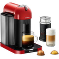 Chrome Coffee & Espresso Single-Serve Machine and Black Milk Frother E12950