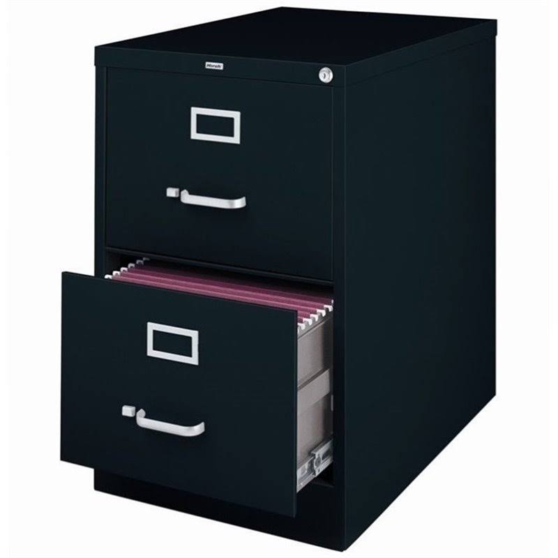 Gray and Black 2 Drawer Legal File Cabinet D866190