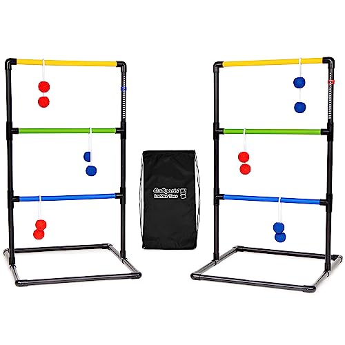 Ladder Toss Game Set with 6 Bolo Balls and Carrying Case Q558680